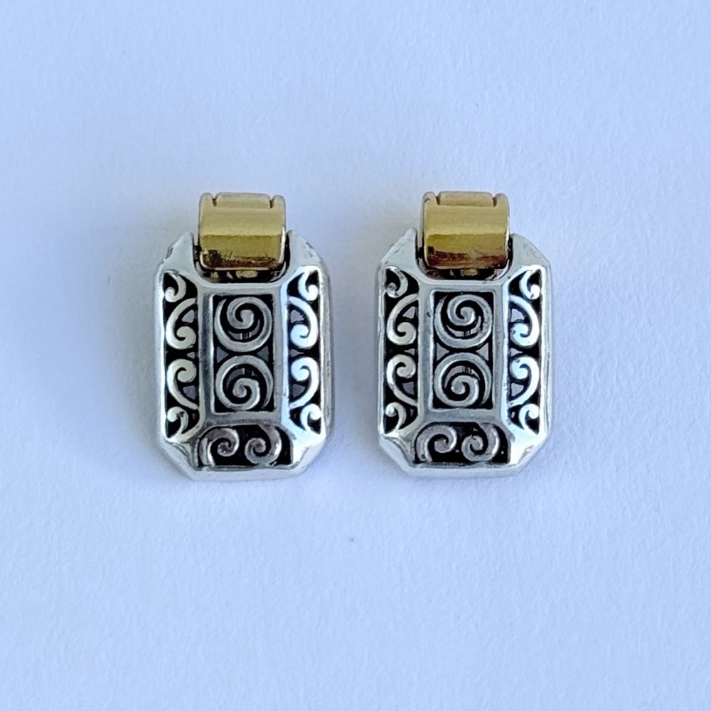 Brighton Silver and Gold Earrings